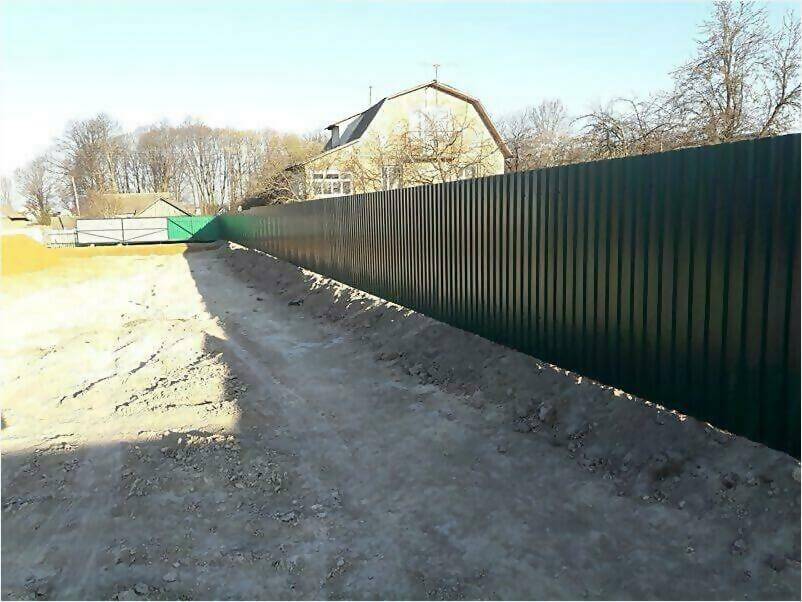 Забор, ворота, калитка из зеленого профлиста 150м фото 4 в Жезказгане
