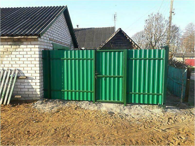 Забор, ворота, калитка из зеленого профлиста 150м фото 1 в Жезказгане