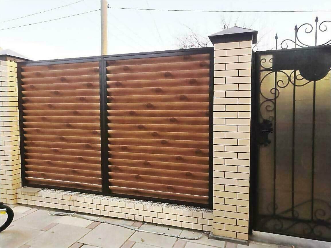 Забор жалюзи 50м светлое дерево фото8 в Жезказгане