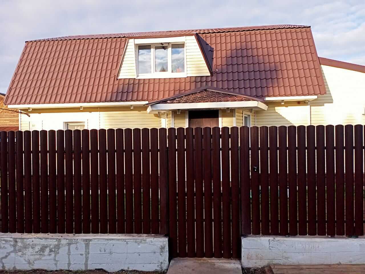 забор из штакетника шоколад фото4 в Жезказгане