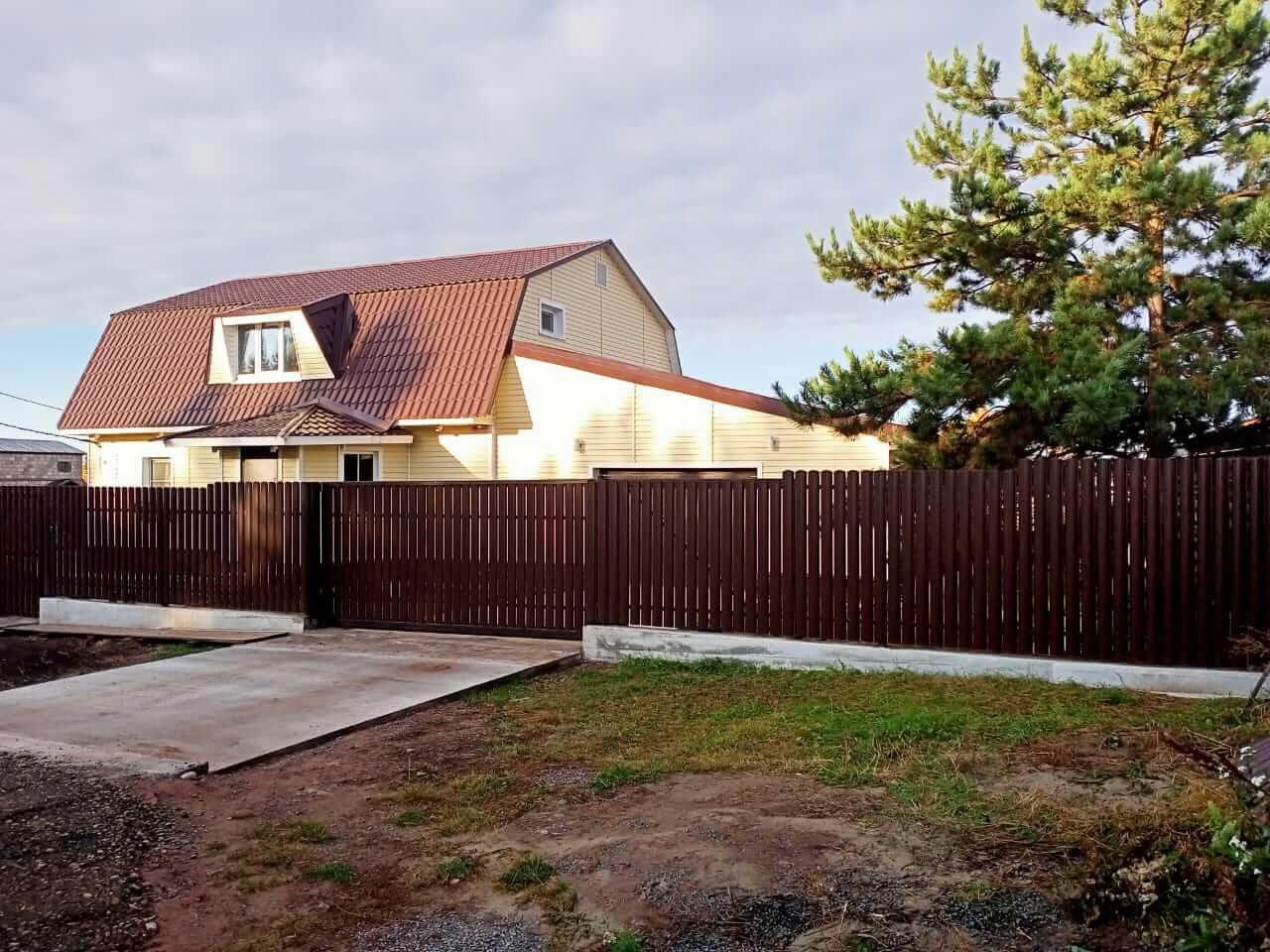 забор из штакетника шоколад фото2 в Жезказгане