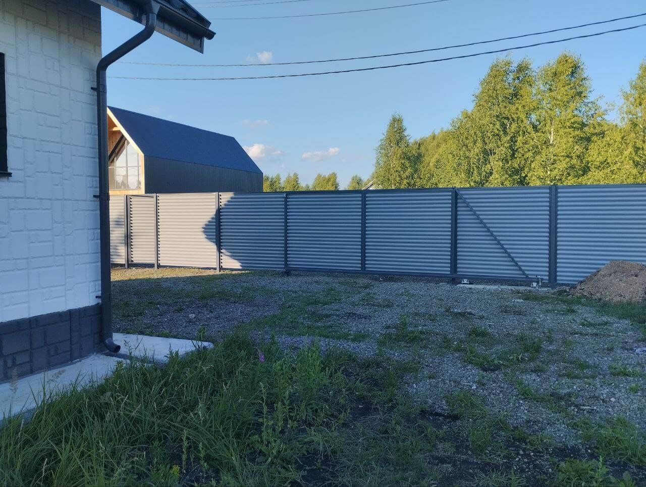 Забор из ламелей еврожалюзи 20м RAL7004 Серый фото 4 в Жезказгане