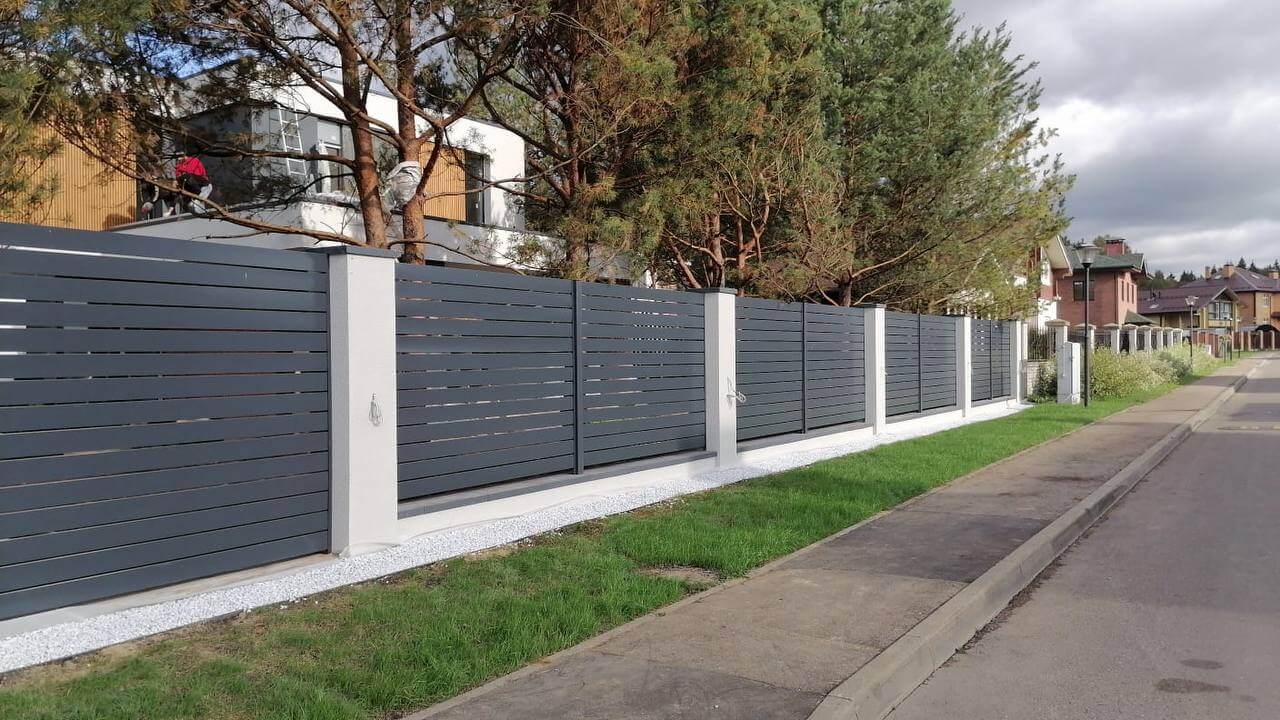 Забор-ранчо из металлопланкена 36м RAL7024 Серый Графит в Жезказгане