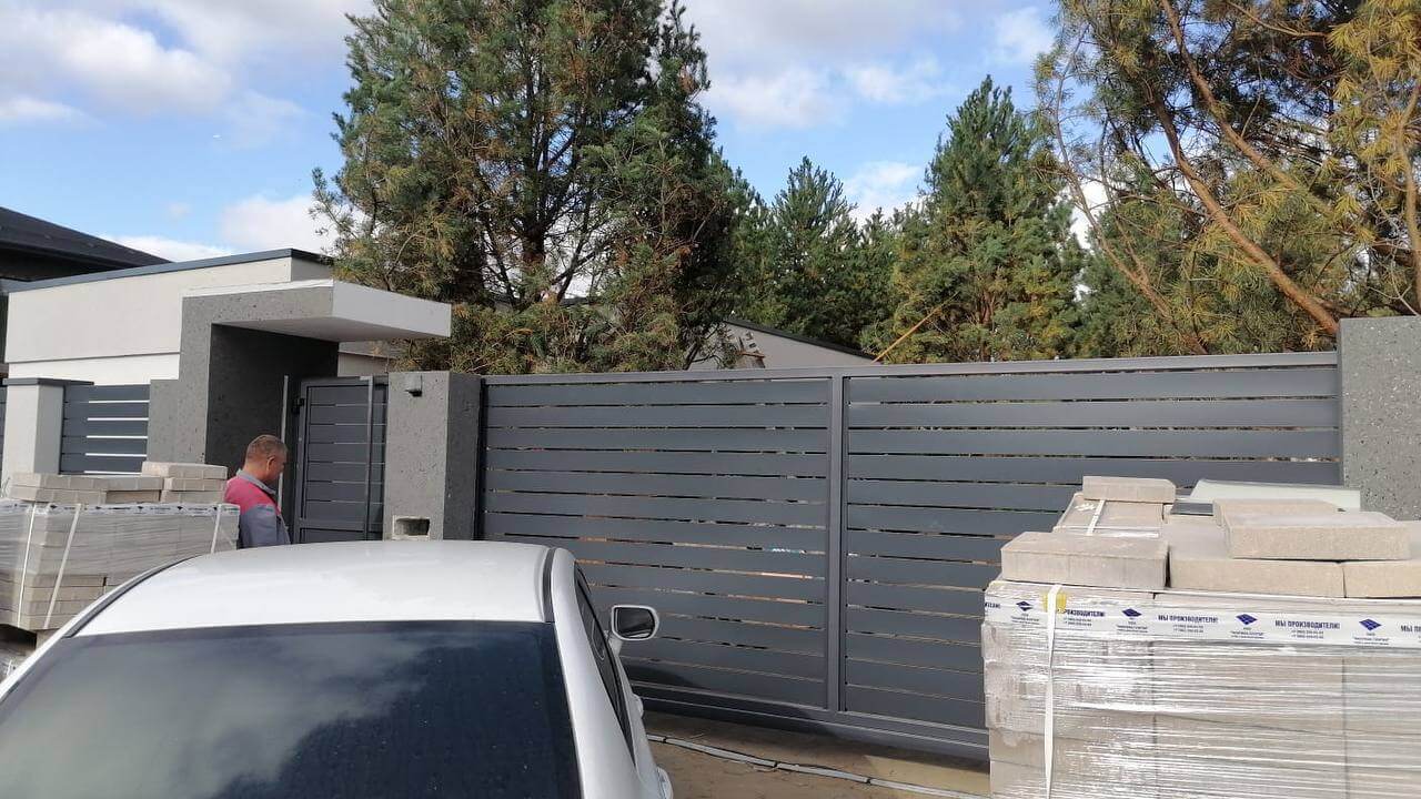 Забор-ранчо из металлопланкена 36м RAL7024 Серый Графит фото 3 в Жезказгане
