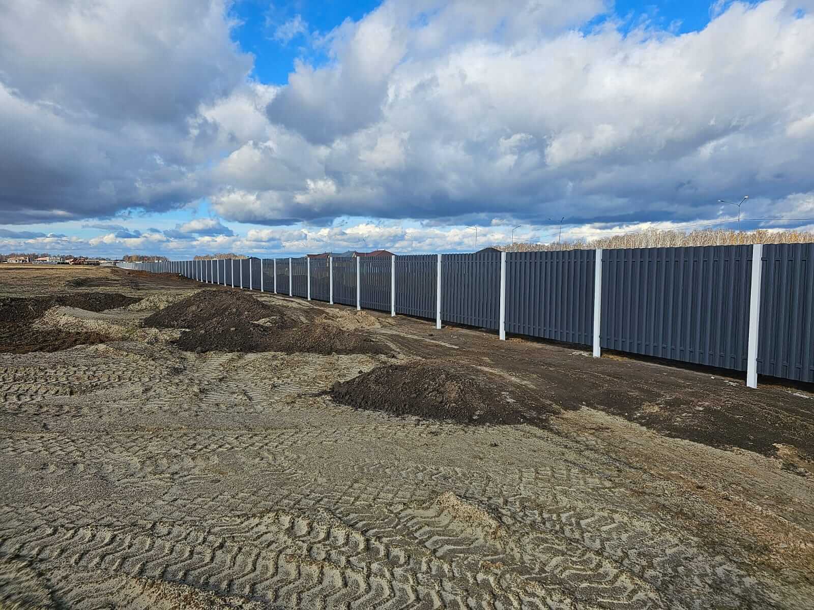 Забор из евроштакетника 234м RAL7024/7024 Серый Графит двусторонний фото 8 в Жезказгане