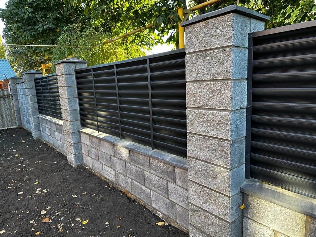 Забор-жалюзи 19м RAL7024/7024 Серый Графит двусторонний MATTE фото 6 в Жезказгане