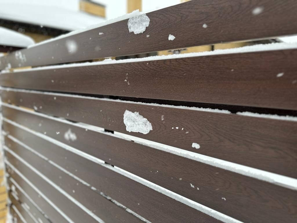 Забор-ранчо из металлопланкена 34м Мореный Дуб Printech фото 2 в Жезказгане