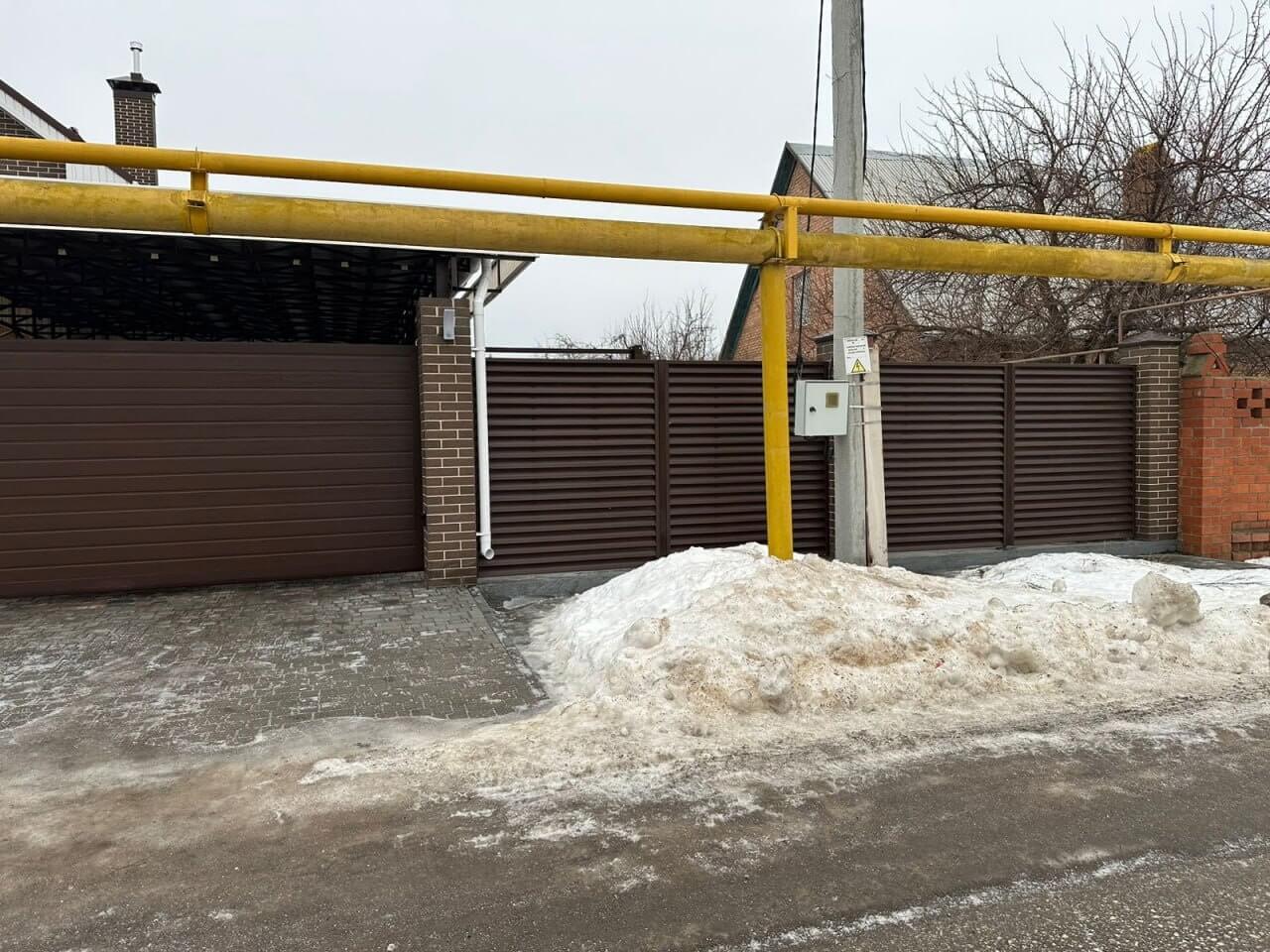Забор-жалюзи из ламелей еврожалюзи 47м Мореный Дуб Printech фото 1 в Жезказгане