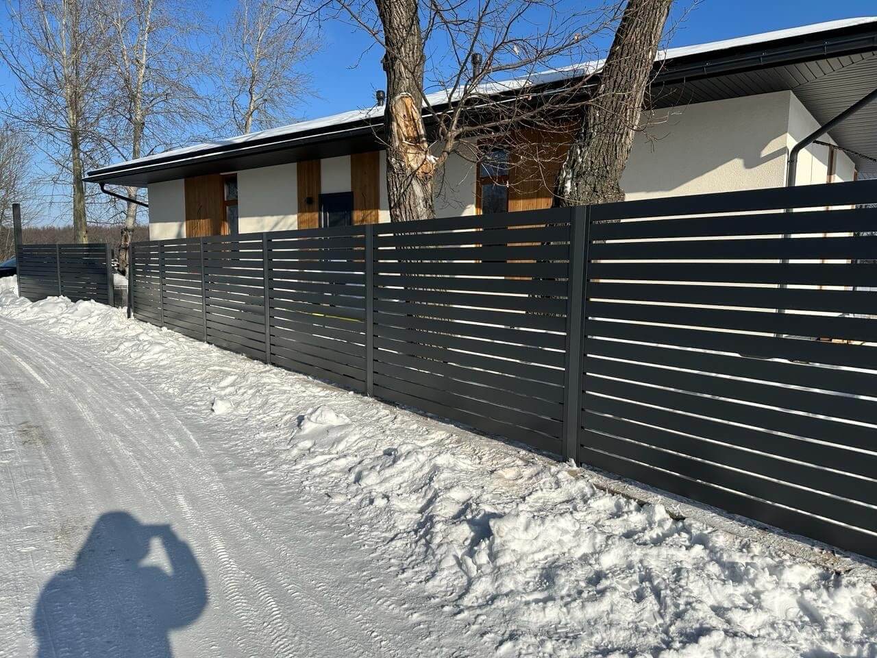 Забор-ранчо из металлопланкена 37м RAL7024 Серый Графит фото 1 в Жезказгане