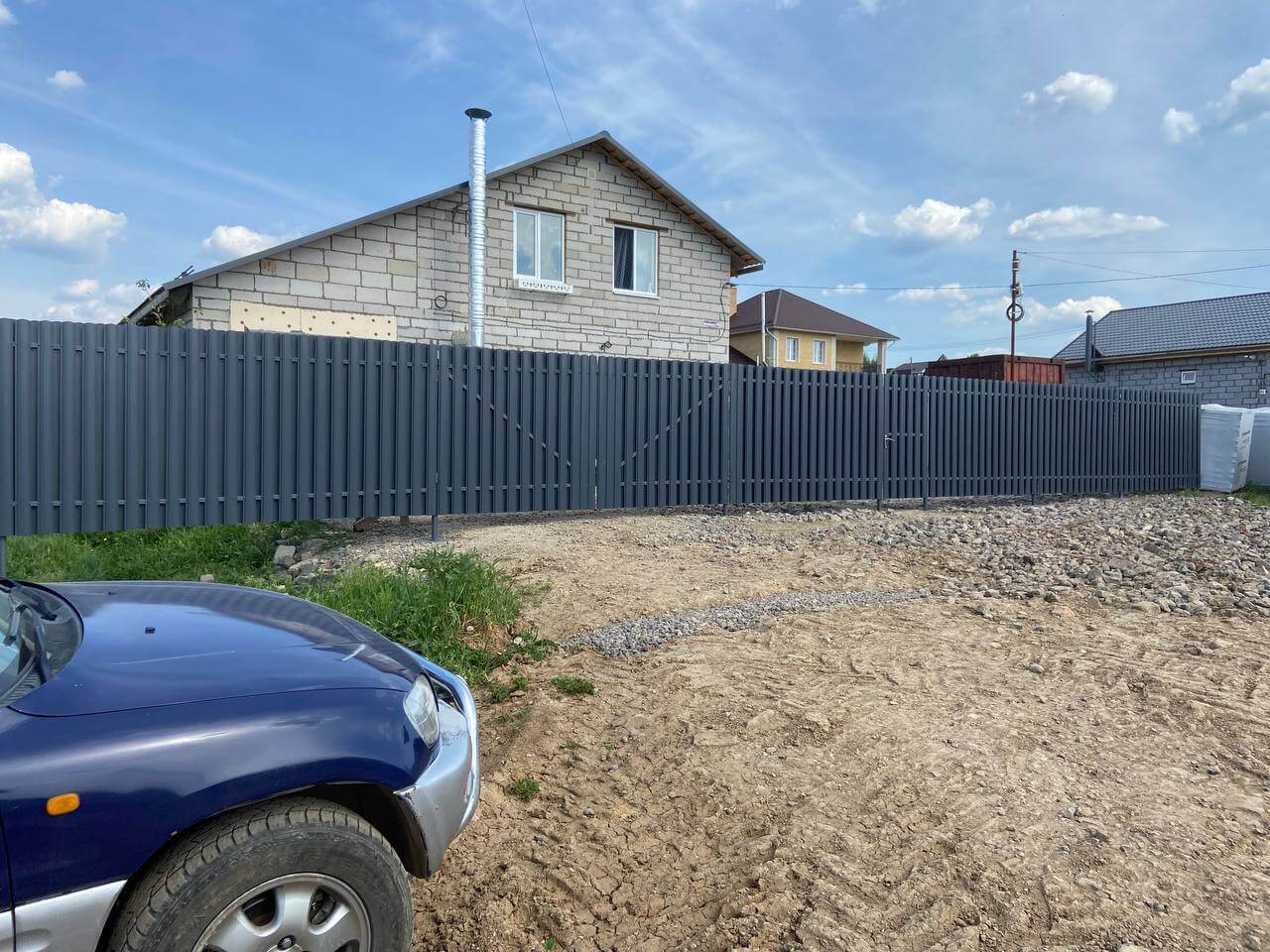 Забор из евроштакетника 16м RAL7024 Серый Графит фото 5 в Жезказгане