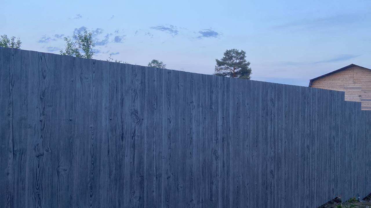 Забор из профнастила НС-10 42м Светлая Береза SteelArt фото 4 в Жезказгане